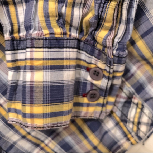 Women’s size XXL button-down blue and yellow plaid shirt by Red Snap - Picture 5 of 9